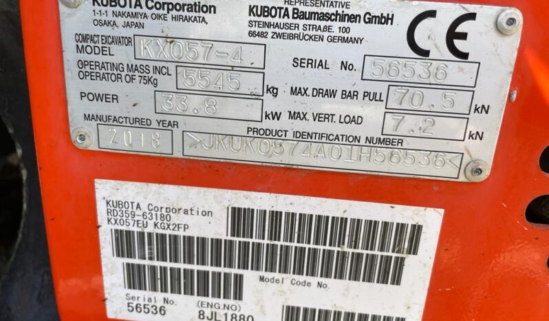 
Kubota KX 057-4a mit Tiltrotator und Oilquick full									